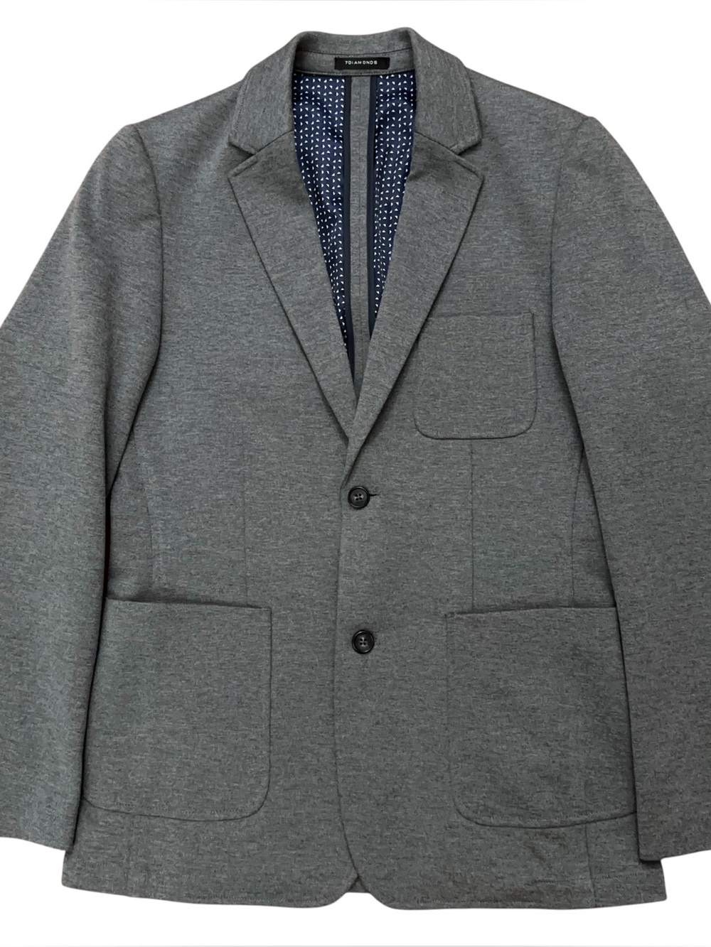 7 Diamonds Blazer Jacket Mens S Briscoe Rayon Blend Sports Coat Stretch Gray NEW